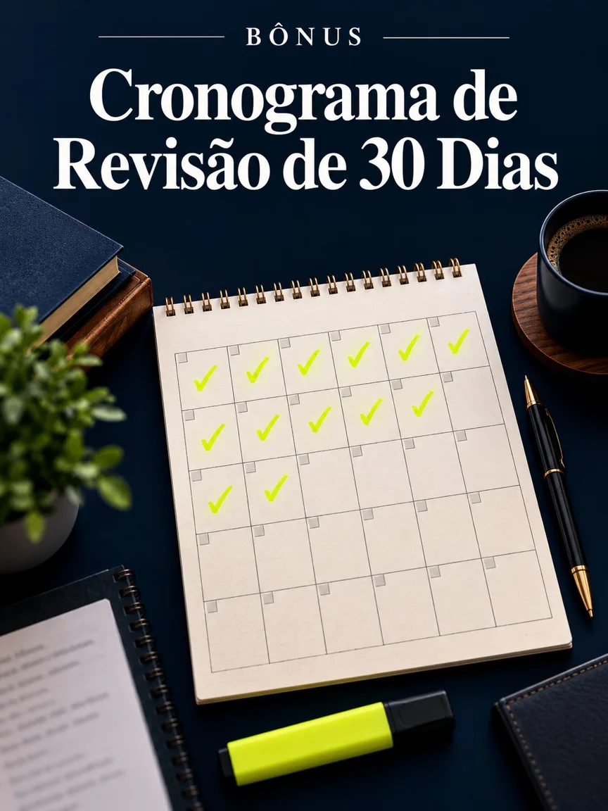Capa do bônus Cronograma de Revisão de 30 Dias